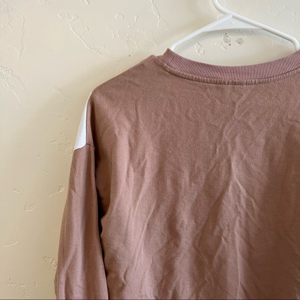 Divided Pink & Cream Color Block Sweatshirt Medium - Picture 5 of 10